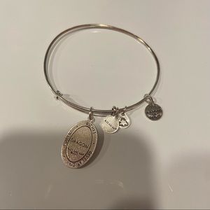 ALEX AND ANI Silver Dragon Bangle
